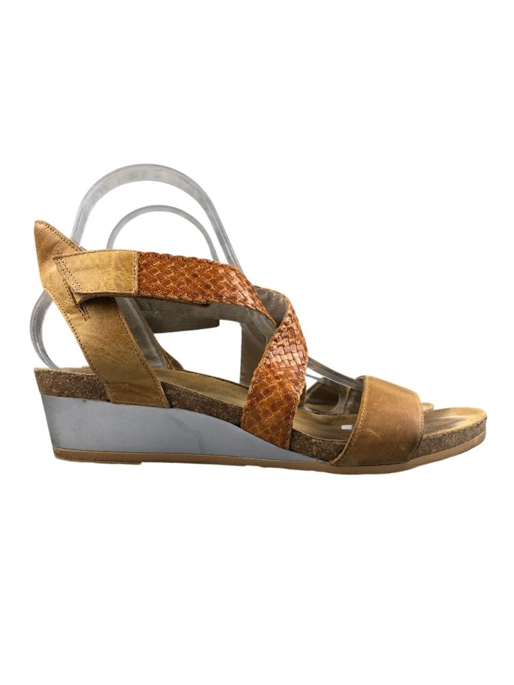 Naot Women's 40/9 Cupid Brown Genuine Leather Cushioned Comfort Wedge Sandals